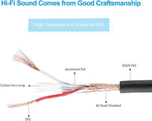 Load image into Gallery viewer, XLR Cable 100ft Male to Female, Furui Microphone XLR Cable 3 Pin Nylon Braided Balanced XLR Cable Mic DMX Cable Patch Cords with Oxygen-Free Copper Conductors