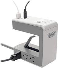 Load image into Gallery viewer, Tripp Lite Surge Protector Desk Clamp 6-Outlet 2 USB-A; 1 USB-C 8ft Cord
