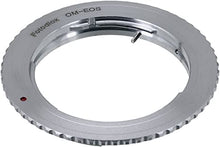 Load image into Gallery viewer, Fotodiox Lens Mount Adapter Compatible with Olympus Zuiko (OM) 35mm SLR Lens to Canon EOS (EF, EF-S) Mount D/SLR Camera Body - with Gen10 Focus Confirmation Chip
