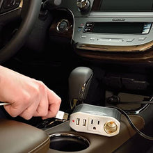 Load image into Gallery viewer, Tripp Lite 100W Car Power Inverter with 1 Outlet & 2 USB Charging Ports, Auto Inverter, Ultra Compact (PV100USB),Gray