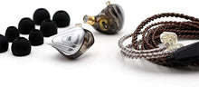 Load image into Gallery viewer, Linsoul KZ ZSX 5BA+1DD 6 Driver Hybrid in-Ear HiFi Earphones with Zinc Alloy Faceplate, 0.75mm 2 Pin Detachable Cable for Audiophile Musician (Without mic, Black)
