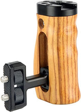Load image into Gallery viewer, NICEYRIG Universal Side Wooden Handle Handgrip with Cold Shoe for DSLR Camera Cage