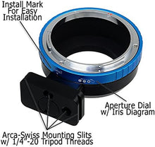 Load image into Gallery viewer, Fotodiox Pro Lens Mount Adapter, Canon FD (FD & FL) Lens to Fujifilm X (X-Mount) Camera Body, for Fuijifilm X-Pro1, X-E1 with Arca-Swiss Tripod Mounting Slits