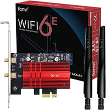Load image into Gallery viewer, WiFi 6E AX210 WiFi Card BT5.2 6GHz 3000Mbps PCI-E Wireless Adapter WiFi 6E 7th Generation 802.11ac ax MU-MIMO Gigabit 2.4GHz 5GHz 3000Mbps ax210ngw PCIe WiFi BT Network Card OFDMA vPro for Desktop PC