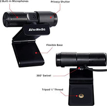 Load image into Gallery viewer, AVerMedia Live Streamer CAM 313: Full HD 1080P Streaming Webcam, Privacy Shutter, Dual Microphone, 360 Degree Swivel Design, Exclusive AI Facial Tracking Stickers. (PW313)