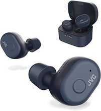 Load image into Gallery viewer, JVC Truly Wireless Earbuds Headphones, Bluetooth 5.0, Water Resistance(Ipx5), Long Battery Life (4+10 Hours), Secure and Comfort Fit with Memory Foam Earpieces - HAA10TA (Blue)