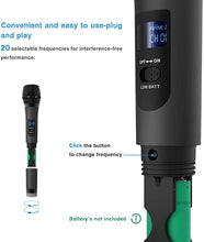 Load image into Gallery viewer, Wireless Microphone,Fifine Handheld Dynamic Microphone Wireless mic System for Karaoke Nights and House Parties to Have Fun Over The Mixer,PA System,Speakers-K025