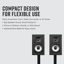 Load image into Gallery viewer, Polk Monitor XT15 Pair of Bookshelf or Surround Speakers - Hi-Res Audio Certified, Dolby Atmos & DTS:X Compatible, 1" Terylene Tweeter & 5.25" Dynamically Balanced Woofer, Midnight Black