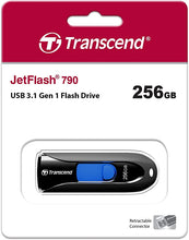 Load image into Gallery viewer, Transcend 256GB Jetflash 790 USB 3.1 Gen 1 Flash Drive TS256GJF790K