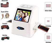 Load image into Gallery viewer, Film Negative Scanner 22 MP 110 135 126KPK Super 8 Negative Photo Scanner 35mm Slide Film Scanner Digital Film Converter High Resolution 22MP 2.4" LCD(White)
