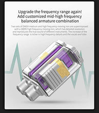 Load image into Gallery viewer, in-Ear Monitors,?KZ ZSX 1DD+5BA Hybrid HiFi Stereo Noise Isolating Sport IEM Earphones/Earbuds/Headphones with Detachable Cable (with MIC, Purple)