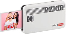 Load image into Gallery viewer, Kodak Mini 2 Retro 2.1x3.4” Portable Instant Photo Printer, Wireless Connection, Compatible with iOS, Android & Bluetooth, Real Photo, 4Pass Technology & Lamination Process, Premium Quality-White