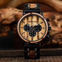 Load image into Gallery viewer, BOBO BIRD Mens Wooden Watches Luxury Lightweight Wood Watch Multi-Functional Display Men's Timepieces