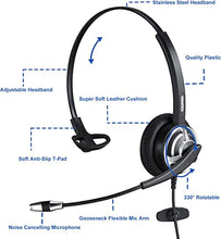 Load image into Gallery viewer, USB Headset with Microphone Noise Cancelling & Mic Mute, Mono Computer Headphone for Call Center Office Business PC Softphone Calls Microsoft Teams Skype Chat, Clear Voice for Speech Dictation