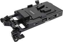 Load image into Gallery viewer, CAMVATE V Lock Mounting Plate Power Supply Splitter with 15mm Rod Clamp