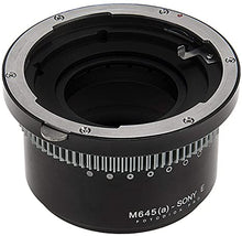 Load image into Gallery viewer, Fotodiox Pro IRIS Lens Mount Adapter Compatible with Mamiya 645 AF/AF-D Lenses to Sony E-Mount Cameras
