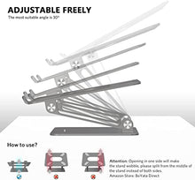 Load image into Gallery viewer, Boyata Laptop Stand, Adjustable Ergonomic Laptop Holder, Aluminium Alloy Notebook Stand Compatible for MacBook Pro/Air, Dell XPS, Lenovo, Samsung Laptops Up to 17 inches-Space Gray