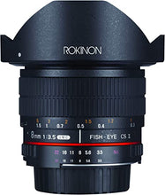 Load image into Gallery viewer, Rokinon HD8M-N 8mm f/3.5 HD Fisheye Lens with Auto Aperture Chip and Removable Hood for Nikon DSLR 8-8mm, Fixed-Non-Zoom Lens