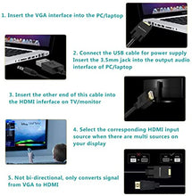 Load image into Gallery viewer, VGA to HDMI Cable 10M/30 Feet (Old PC to New TV/Monitor with HDMI),FOINNEX VGA to HDMI Cable with Audio for Connecting Old PC,Laptop with a VGA Output to New Monitor,HDTV.Male to Male, All-in-ONE