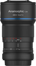 Load image into Gallery viewer, SIRUI 50mm F1.8 1.33X Anamorphic Lens for E Mount APS-C