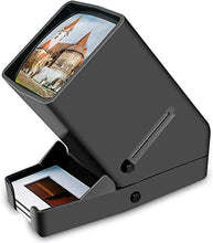 Load image into Gallery viewer, Rybozen 35mm Slide Viewer, 3X Magnification and Desk Top LED Lighted Illuminated Viewing and Battery Operation-for 35mm Slides & Positive Film Negatives(4AA Batteries Included)