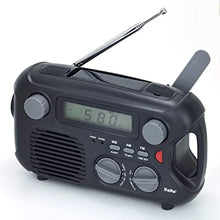 Load image into Gallery viewer, Kaito Emergency Radio KA580 Digital Solar Dynamo Crank Wind Up AM/FM & NOAA Weather Radio Receiver with Real-time Alert, MP3 Player & Phone Charger (Black)