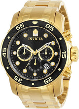 Load image into Gallery viewer, Invicta Men's 0072 Pro Diver Collection Chronograph 18k Gold-Plated Watch