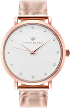 Load image into Gallery viewer, WRISTOLOGY Olivia Womens Watch Crystal Rose Gold Boyfriend Ladies Stainless Steel Metal Mesh Strap Band