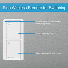 Load image into Gallery viewer, Lutron On/Off Switching Pico Remote for Caseta Smart Home Switch | PJ2-2B-GBL-L01 | Black
