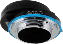 Load image into Gallery viewer, Fotodiox Pro Shift Lens Mount Adapter Compatible with Nikon F-Mount G-Type Lenses to Sony E-Mount Cameras