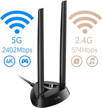 Load image into Gallery viewer, Cudy AX3000 WiFi 6 PCIe Card, Bluetooth 5.0 PCIe Adapter, AX200 Inside, 2402Mbps + 574Mbps, 160MHz, WPA3, Bluetooth 5.0 / 4.2 / 4.0, 802.11 ax/ac/a/b/g/n, Windows 10 64-bit Only (WE4000)