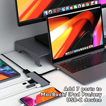 Load image into Gallery viewer, HyperDrive USB C Hub, Sanho Duo 7-in-2 USB-C Adapter for MacBook Pro Air with Magnetic Grip Thunderbolt 3 USB-C 40Gbps 100W PD USB-A 3.1 4K60Hz HDMI SD MicroSD, Space Gray