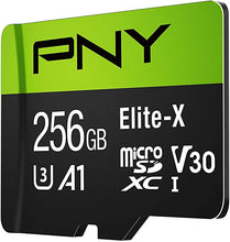 Load image into Gallery viewer, PNY 256GB Elite-X Class 10 U3 V30 MicroSDXC Flash Memory Card