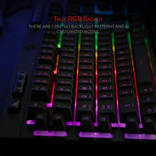 Load image into Gallery viewer, Redragon K512 Shiva RGB Backlit Membrane Gaming Keyboard with Multimedia Keys, Linear Mechanical-Feel Switch, 6 Extra On-Board Macro Keys, Dedicated Media Control, Detachable Wrist Rest