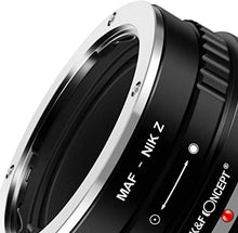 Load image into Gallery viewer, K&F Concept Lens Mount Adapter for Minolta MA AF Mount Lens to Nikon Z6 Z7 Camera