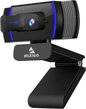 Load image into Gallery viewer, NexiGo N930AF Webcam with Software Control, Stereo Microphone and Privacy Cover, Autofocus, 1080p FHD USB Web Camera, Compatible with Zoom/Skype/Teams/Webex, PC Mac Desktop