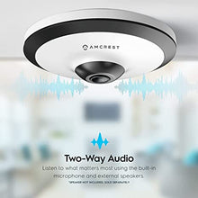 Load image into Gallery viewer, Amcrest Fisheye POE Camera, 360° Panoramic 5-Megapixel POE IP Camera, Fish Eye Security Indoor Camera, 33ft Nightvision, IVS Features and MicroSD Recording, IP5M-F1180EW-V2 (White)