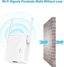 Load image into Gallery viewer, BrosTrend WiFi Extender 1200Mbps Internet Signal Booster Range Repeater, Add Coverage up to 1200 sq.ft. in Your Home, Extend 2.4GHz & 5GHz Wi-Fi, Easy Setup