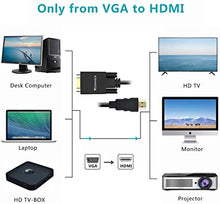 Load image into Gallery viewer, VGA to HDMI Cable 10M/30 Feet (Old PC to New TV/Monitor with HDMI),FOINNEX VGA to HDMI Cable with Audio for Connecting Old PC,Laptop with a VGA Output to New Monitor,HDTV.Male to Male, All-in-ONE