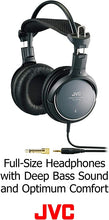 Load image into Gallery viewer, JVC HARX700 Precision Sound Full Size Headphones - Black