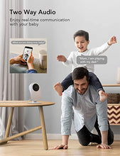Load image into Gallery viewer, Nooie Baby Monitor with Camera and Audio 1080P Night Vision Motion and Sound Detection 2.4G WiFi Home Security Camera for Baby Nanny Elderly and Pet Monitoring, Works with Alexa