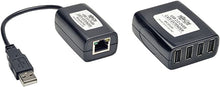 Load image into Gallery viewer, Tripp Lite 4-Port USB 2.0 over Cat5/Cat6 Extender Hub Kit, Transmitter & Receiver (B203-104-PNP),Black