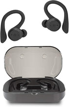 Load image into Gallery viewer, live iLive IAEBTW59B Truly Wireless Bluetooth Earbuds, Sporty Hook, Charging Case, IPX Waterproof, Neon Yellow/Black