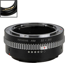 Load image into Gallery viewer, Fotodiox Pro Lens Mount Adapter Compatible with Mamiya 35mm (ZE) SLR Lens to Canon EOS (EF, EF-S) Mount D/SLR Camera Body - with Gen10 Focus Confirmation Chip and Built-in Aperture Control Dial