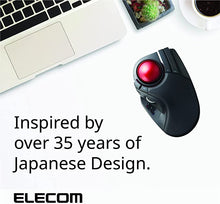 Load image into Gallery viewer, ELECOM 2.4GHz Wireless Finger-operated Large size Trackball Mouse 8-Button Function with Smooth Tracking, Precision Optical Gaming Sensor Palm Rest Attached (M-HT1DRBK)