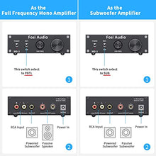 Load image into Gallery viewer, Fosi Audio M03 Subwoofer Amplifier 200 Watt Mini Mono Audio Amp Full-Frequency and Sub Bass Switchable Amplifier One Channel Home Theater Single Power Subwoofer Amp
