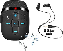 Load image into Gallery viewer, SEWOBYE Waterproof MP3 Player for Swimming and Running, Underwater Headphones with Short Cord, Shuffle Feature