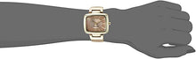 Load image into Gallery viewer, Nine West Women's NW/1856NTNT Gold-Tone and Tan Textured Strap Watch