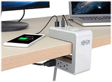 Load image into Gallery viewer, Tripp Lite Surge Protector Desk Clamp 6-Outlet 2 USB-A; 1 USB-C 8ft Cord