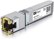 Load image into Gallery viewer, 10Gb SFP+ to RJ45 Module, 10Gbase-T Ethernet SFP+ Copper Transceiver for Dell GP-10GSFP-T, MikroTik, Ubiquiti, Unifi, Netgear, QNAP, D-Link and More, Cat6a/Cat7,30m (98ft)